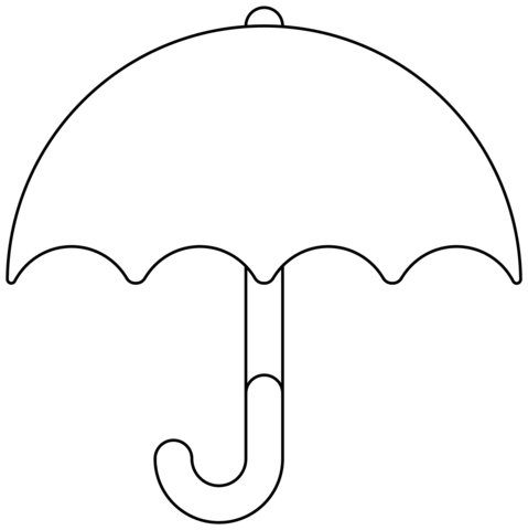 Umbrella Emoji Coloring Page